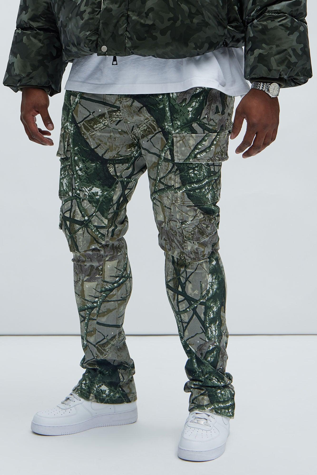 Convertible Stacked Skinny Flare Jeans - Taupe/combo Product Image