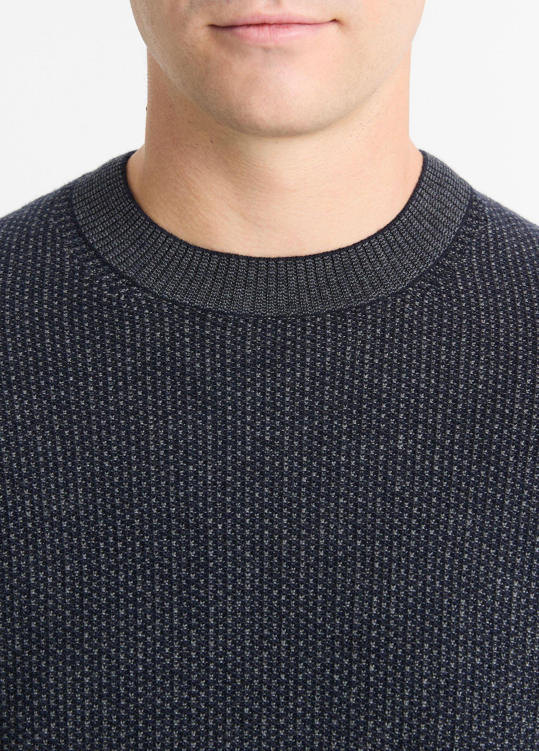 Geo-Jacquard Wool-Blend Crew Neck Sweater Product Image