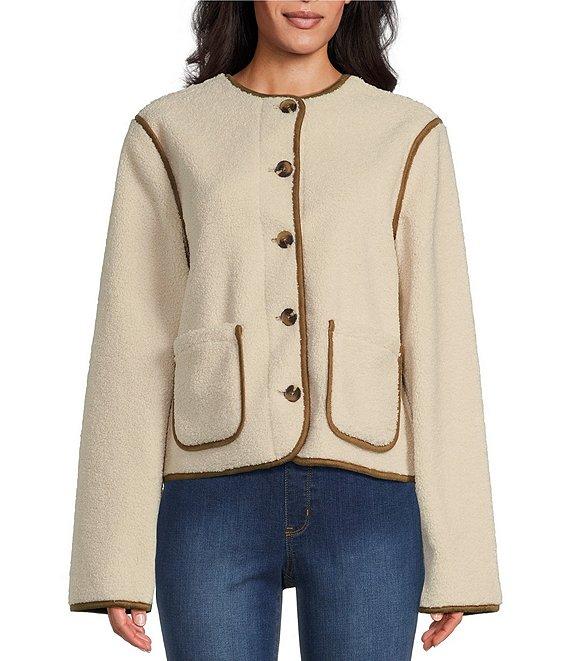 Westbound Reversible Collarless Button Front Jacket Product Image