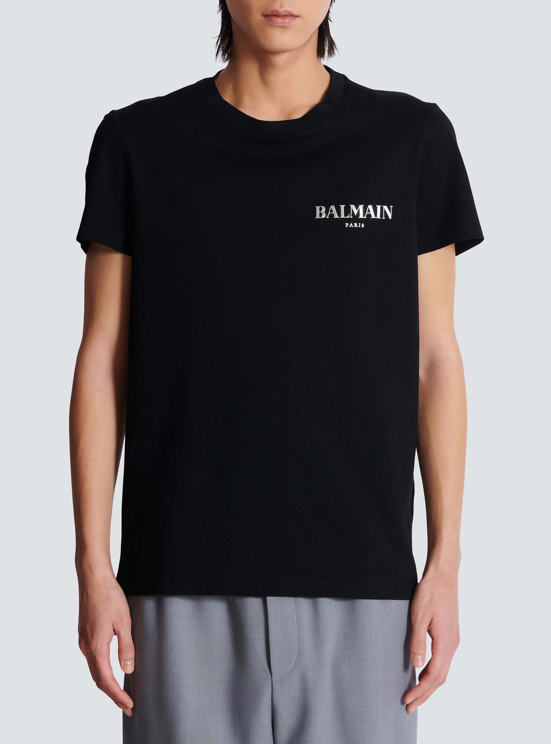 T-shirt with vintage gel Balmain logo Product Image