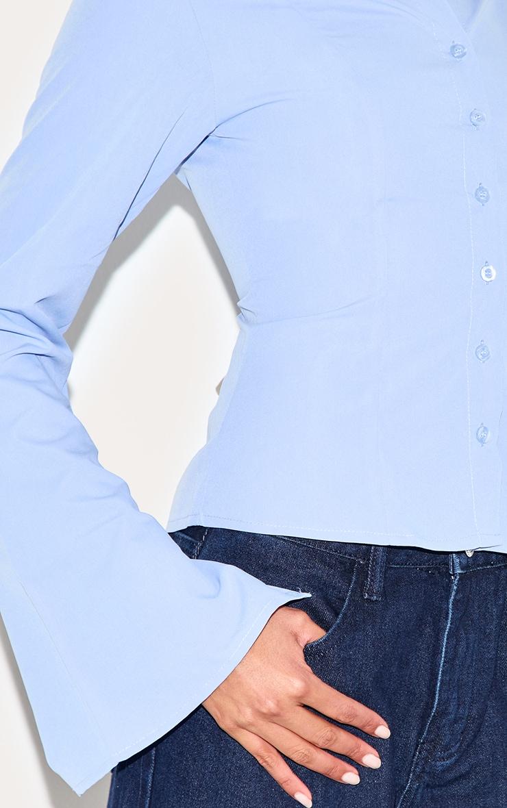Light Blue Cotton Fitted Shirt Product Image