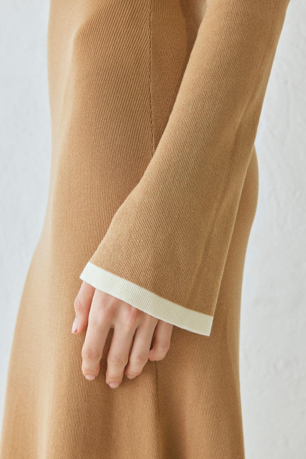 Marlee Knit Maxi Dress Tan Product Image