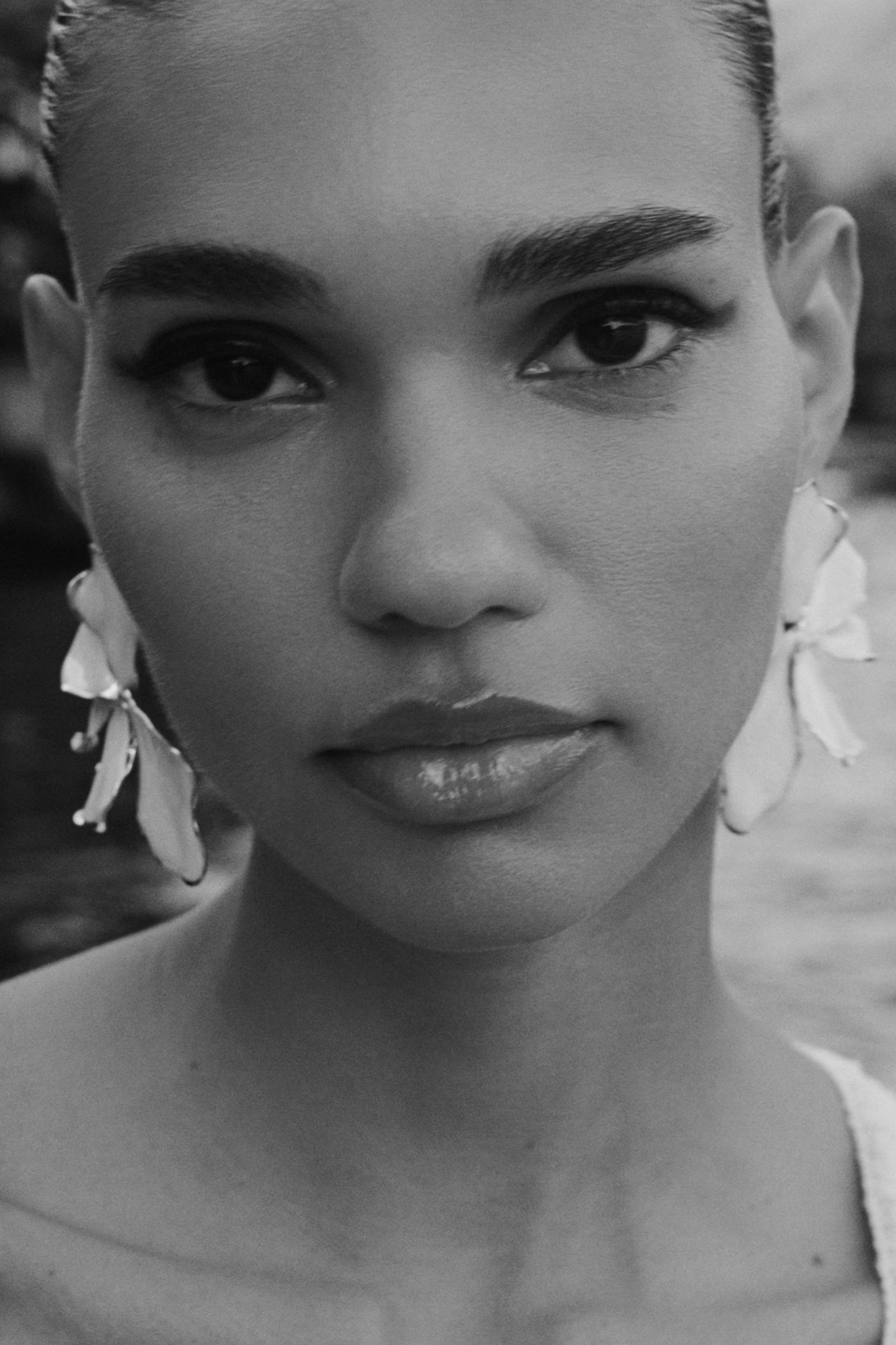 ENAMELED FAN EARRINGS Product Image