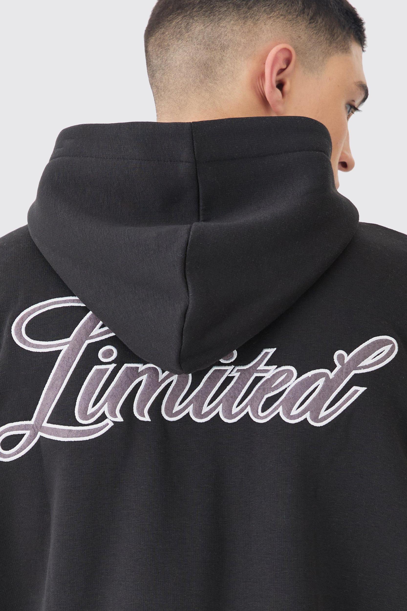 Limited Boxy Fit Zip Through Hoodie | boohooMAN USA Product Image