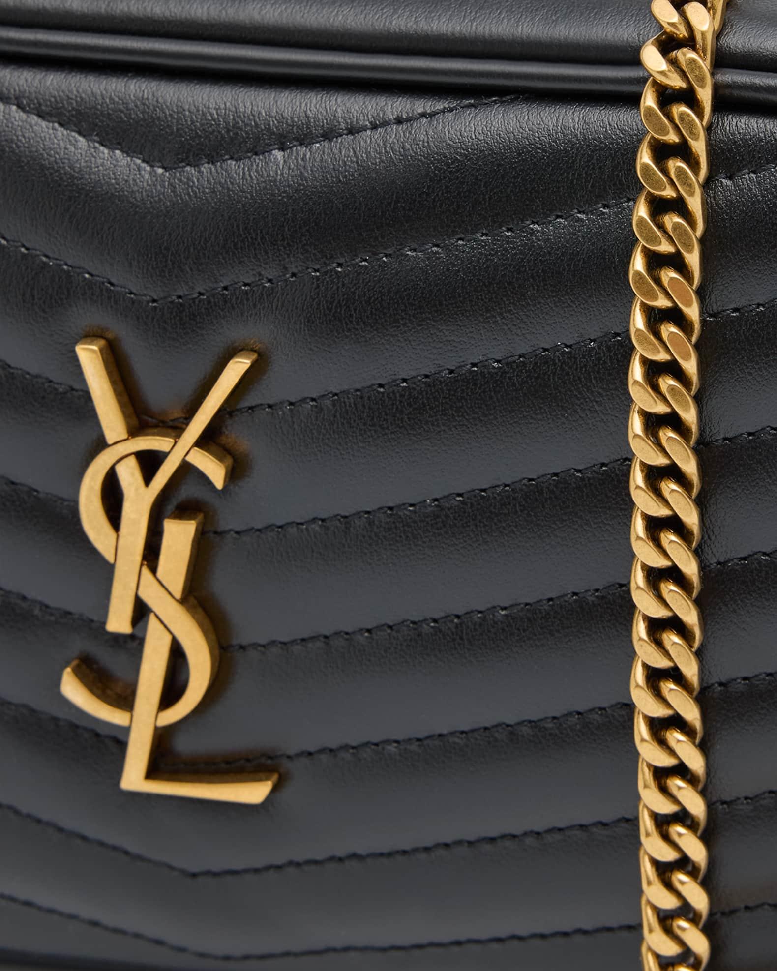 Lou Mini YSL Camera Bag in Smooth Quilted Leather Product Image