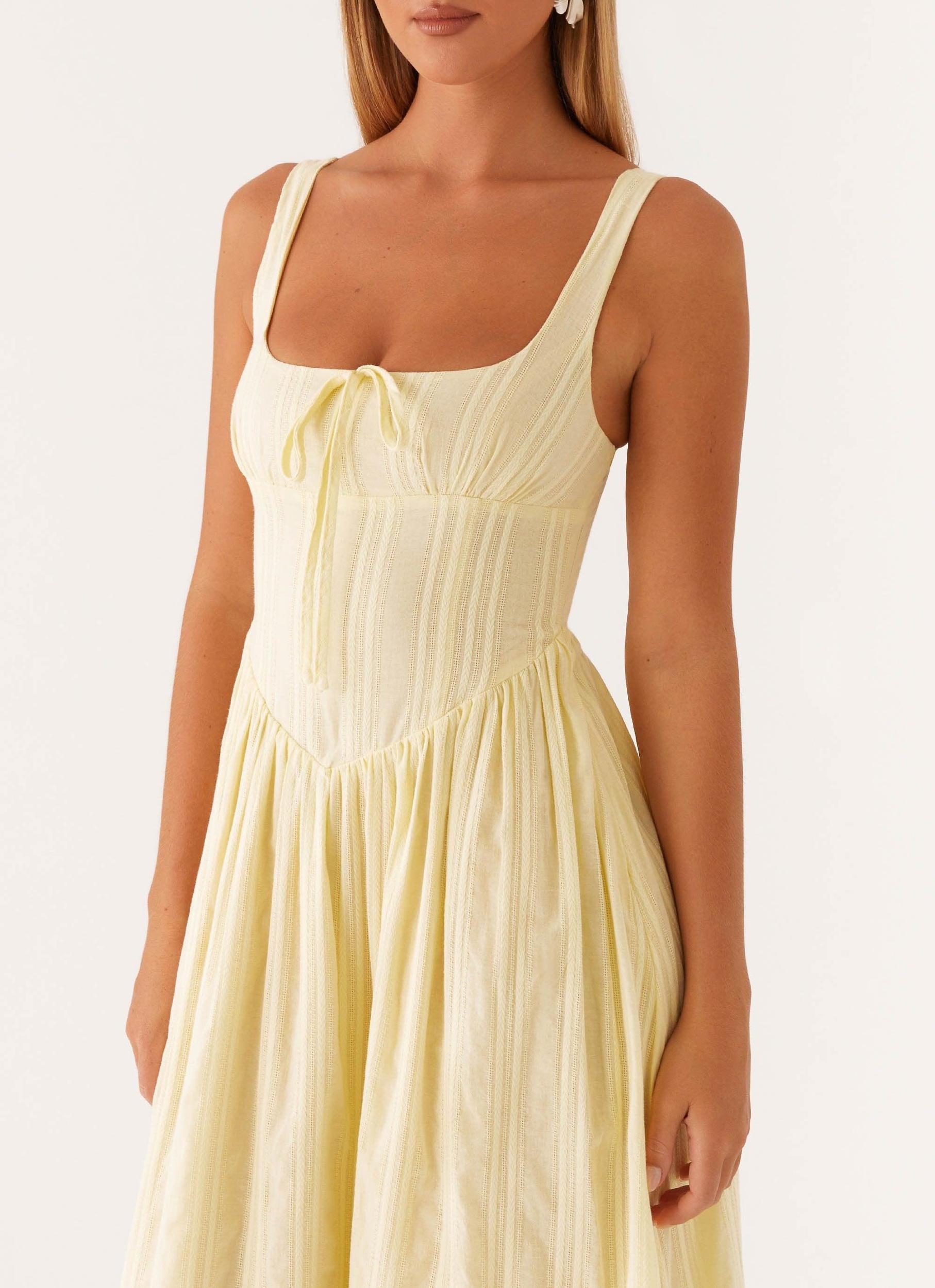 Pascuelle Midi Dress - Yellow Product Image