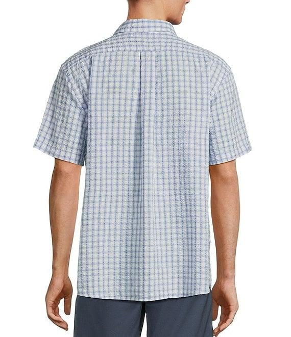 Roundtree & Yorke Short Sleeve Spacedye Seersucker Sport Shirt Product Image
