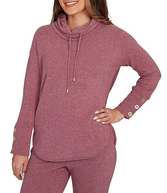 Ruby Rd. Knit Cowl Neck Long Sleeve Cozy Top Product Image