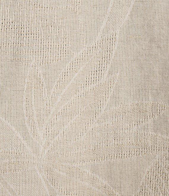 Caribbean Bird of Paradise Jacquard Linen Blend Long Sleeve Woven Shirt Product Image