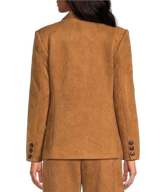 A Loves A Faux Suede Double Breasted Coordinating Blazer Product Image