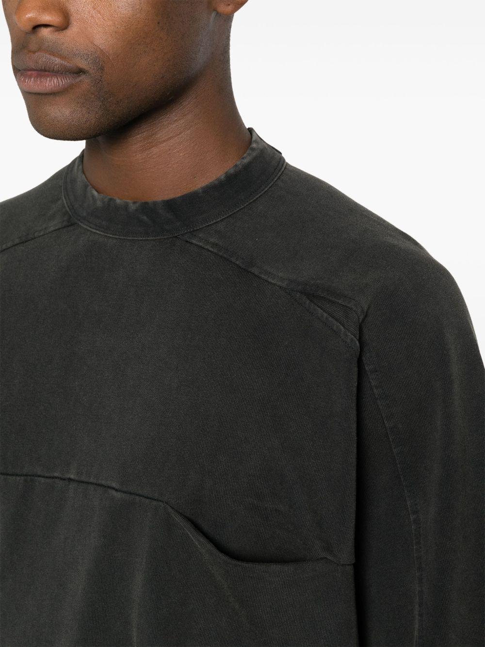 panelled organic-cotton T-shirt Product Image