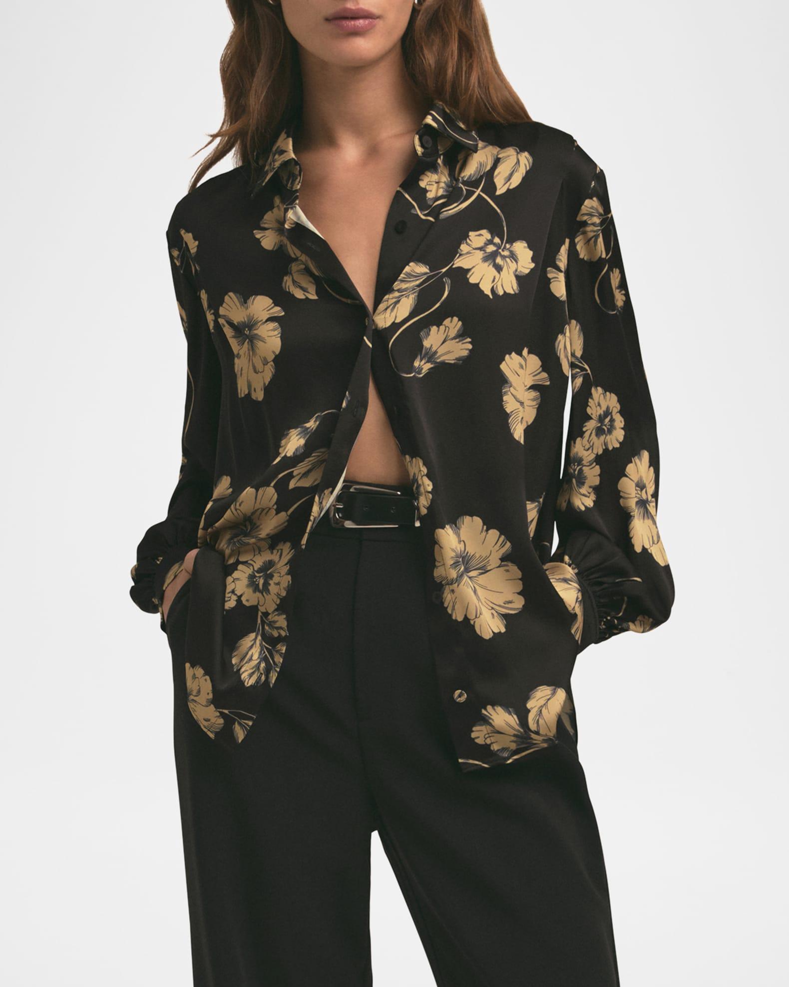 The Lanie Button-Front Blouse Product Image