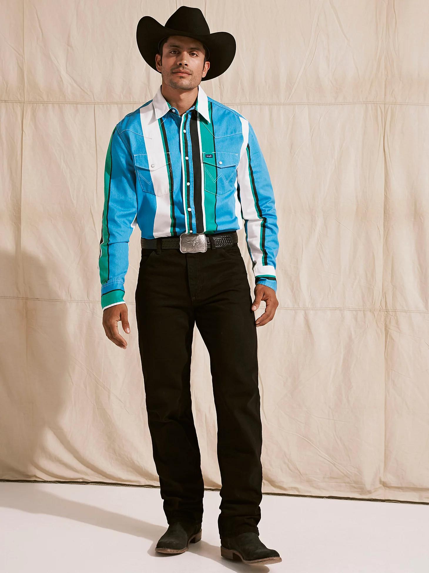 Vintage-Inspired Brushpopper Western Snap Workshirt | Men's SHIRTS | Wrangler® Product Image