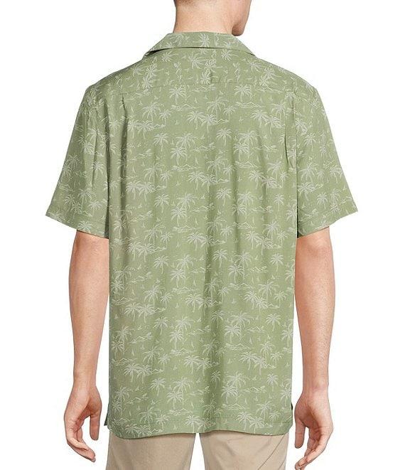 Cremieux Blue Label Palm Print Short Sleeve Woven Camp Shirt Product Image