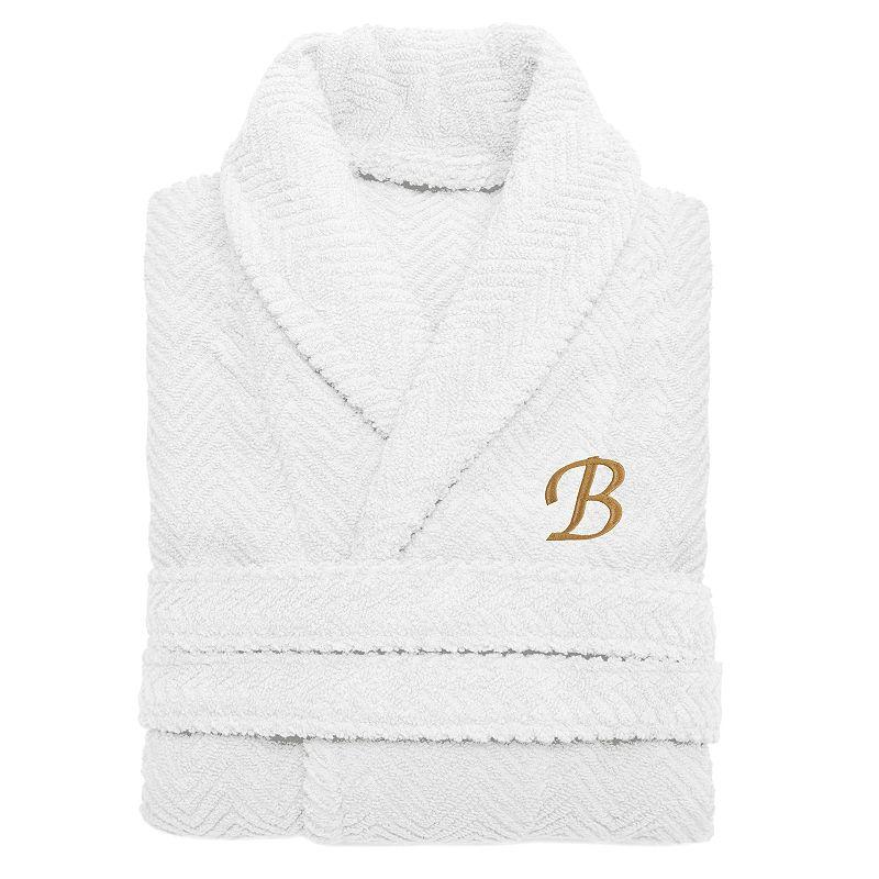 Linum Home Textiles Turkish Cotton Personalized Herringbone Weave Bathrobe, Adult Unisex,  Product Image