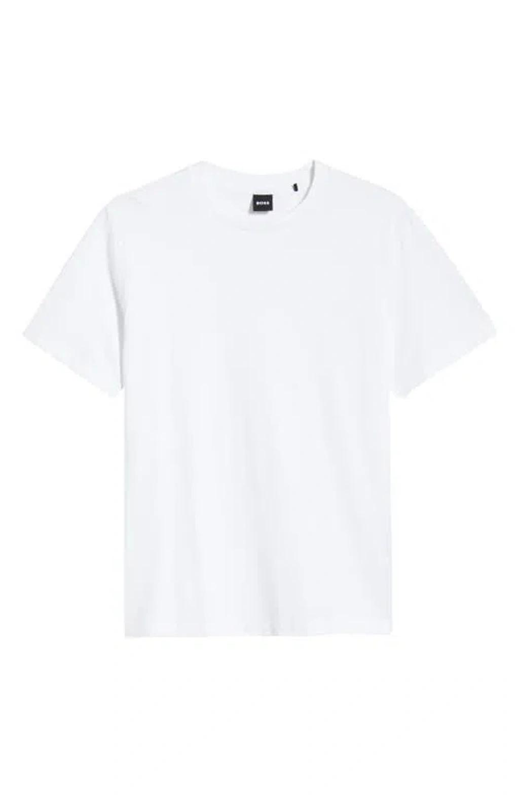 HUGO BOSS Boss Thompson Solid T-shirt In White Product Image