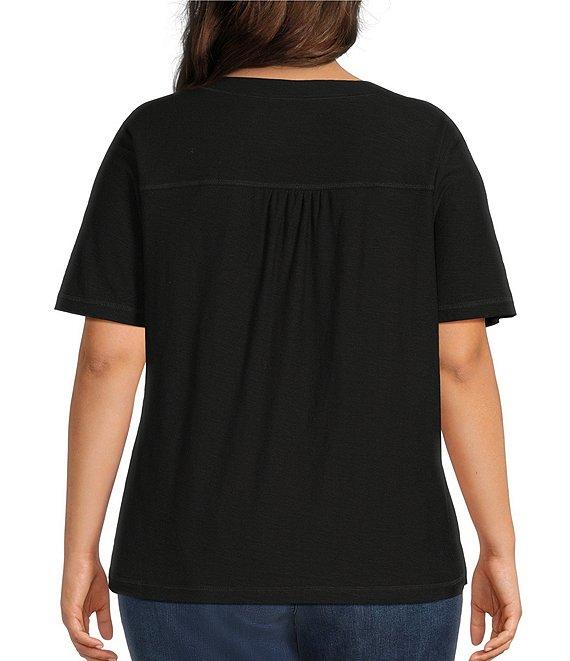Westbound Plus Size Short Sleve V-Neck Top Product Image
