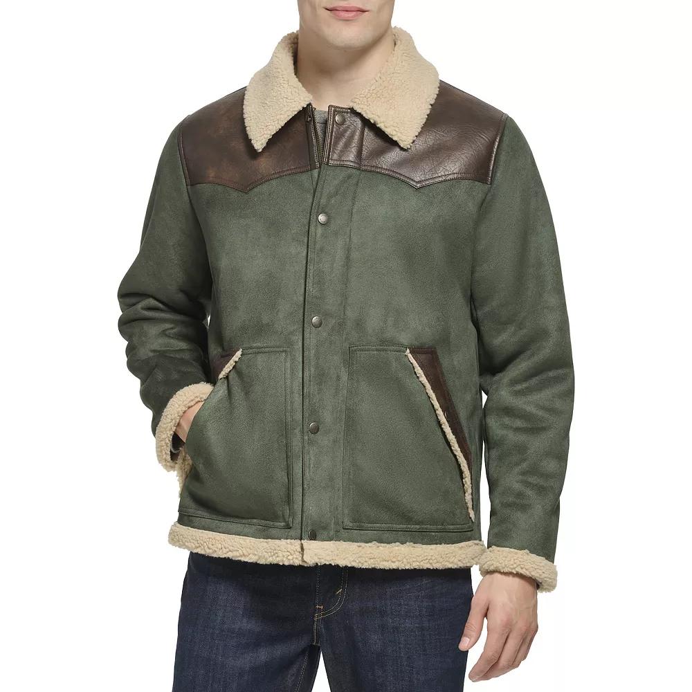 Men's Levi's Faux Leather Shearling Western Jacket,  Product Image