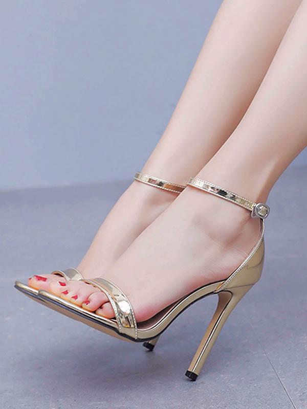 Open Toe Split-Joint Pumps Sandals Product Image