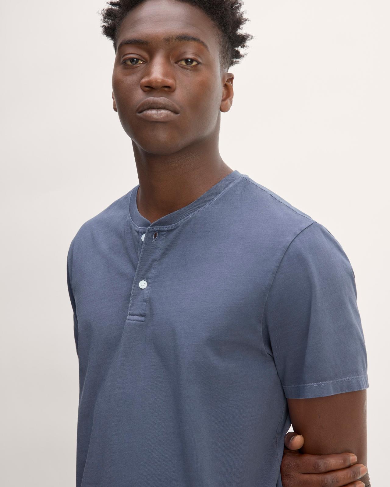 The Essential Organic Garment-Dyed Henley Product Image