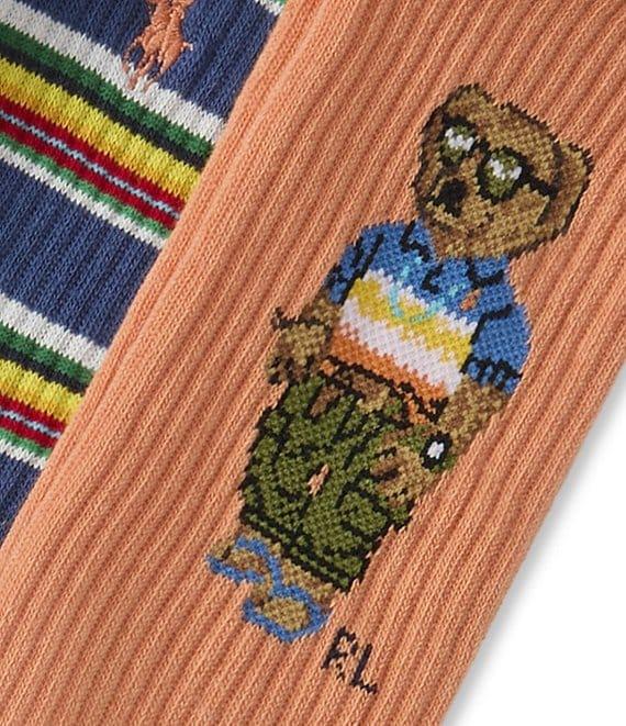 Polo Ralph Lauren Surf Club Bear 6-Pack Socks Product Image
