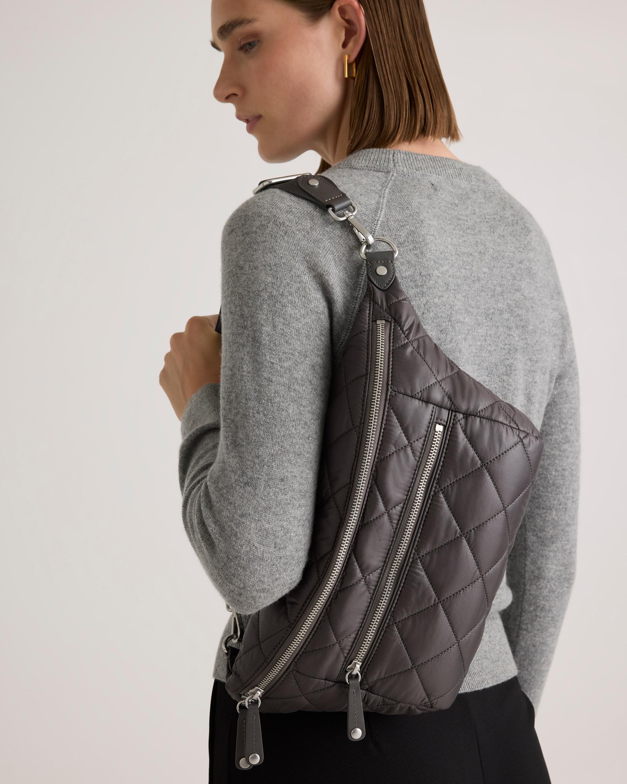 Quince | Women's Transit Quilted Sling Bag Nylon Product Image