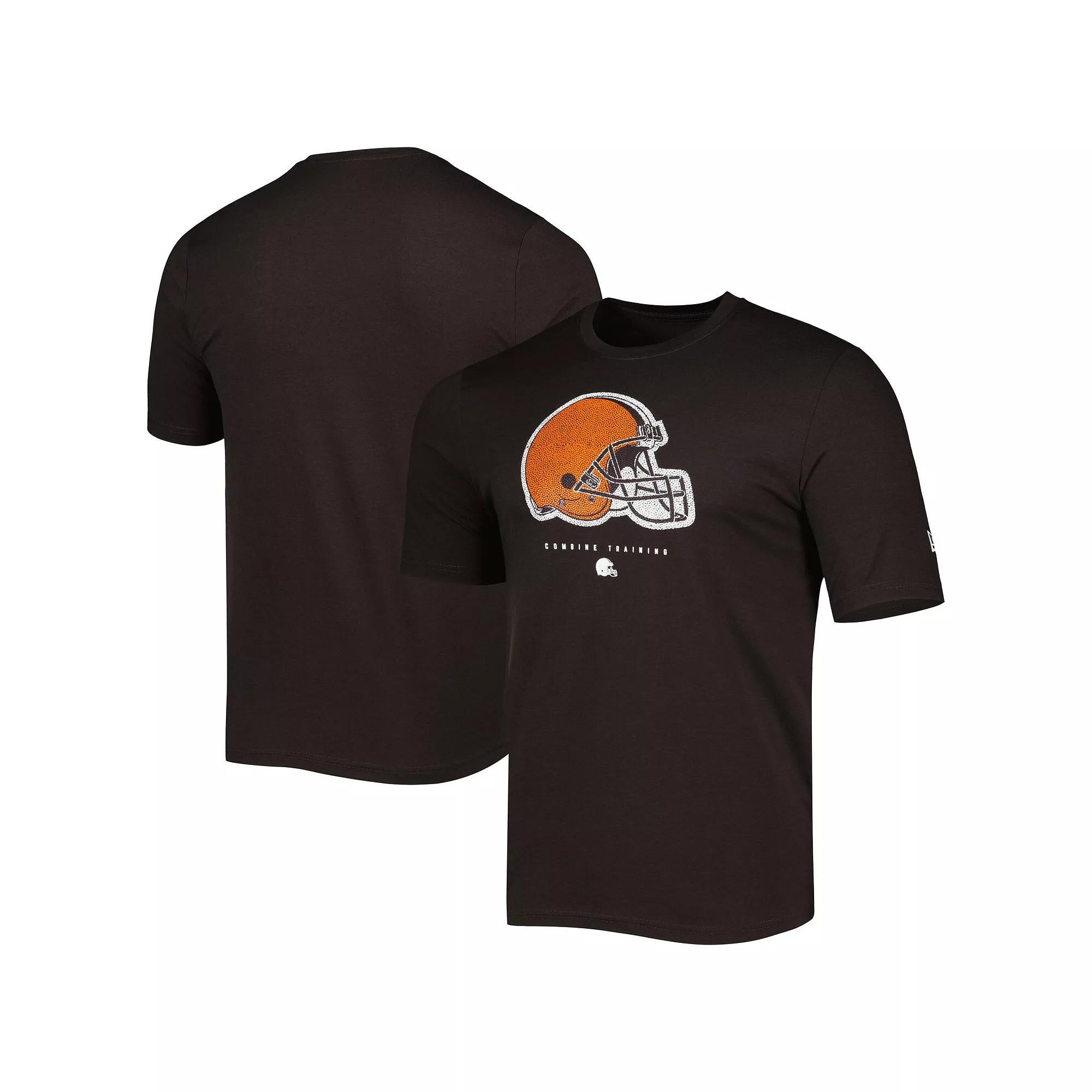 Men's New Era Brown Cleveland Browns Combine Authentic Ball Logo T-Shirt,  Product Image