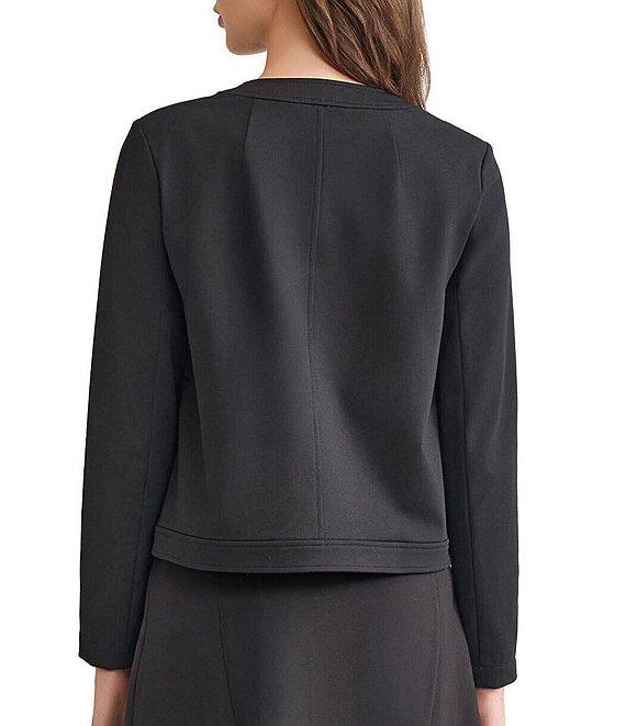 MISOOK Heritage Luxe Stretch Ponte Round Neck Long Sleeve Sport Jacket Product Image