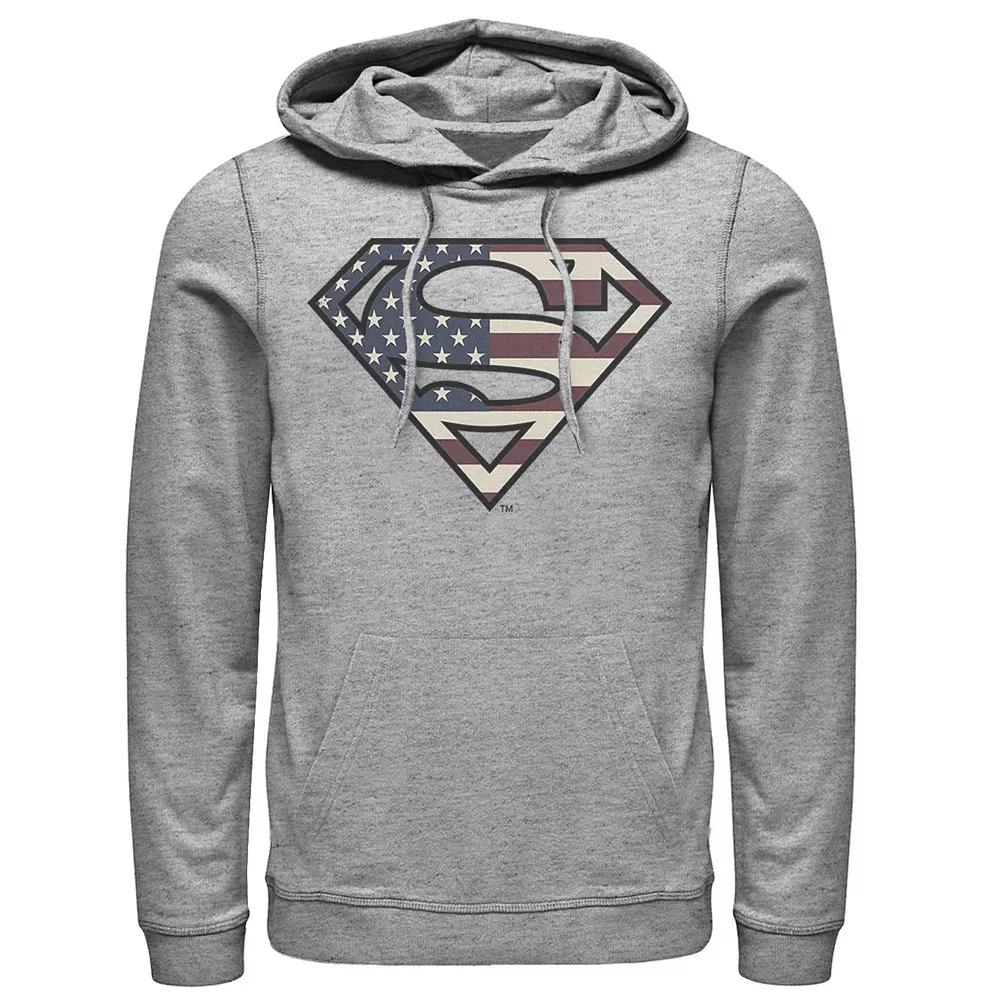 Men's DC Comics Superman Vintage American Flag Logo Fill Hoodie,  Product Image