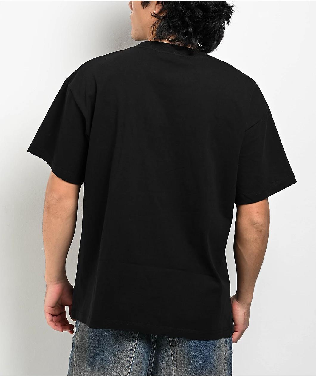 WWE Rock Panel Black T-Shirt Product Image