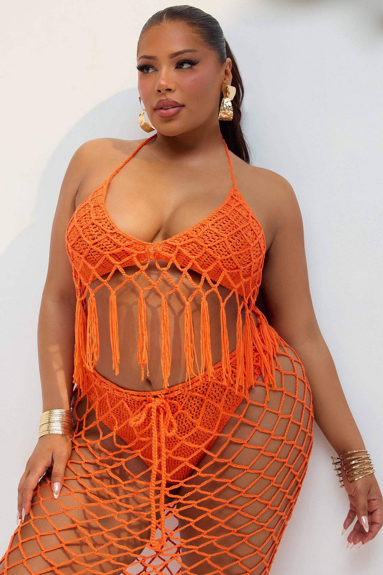 Day In Dubai 2 Piece Cover Up Set - Orange Product Image