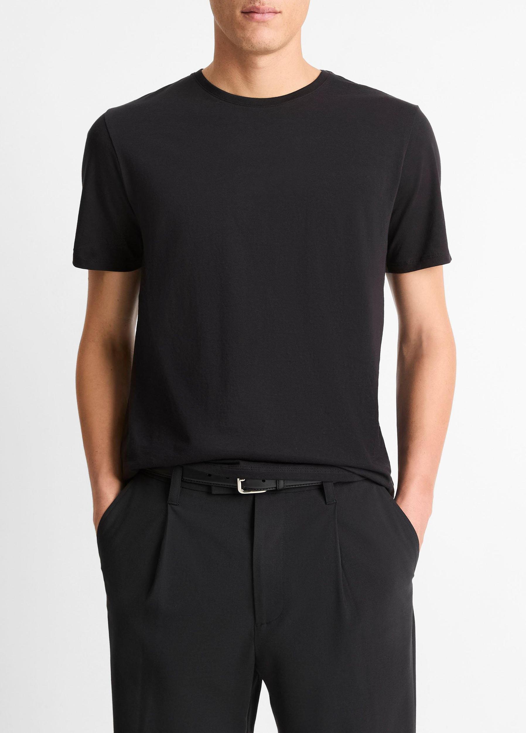 Pima Cotton Crew Neck T-Shirt Product Image