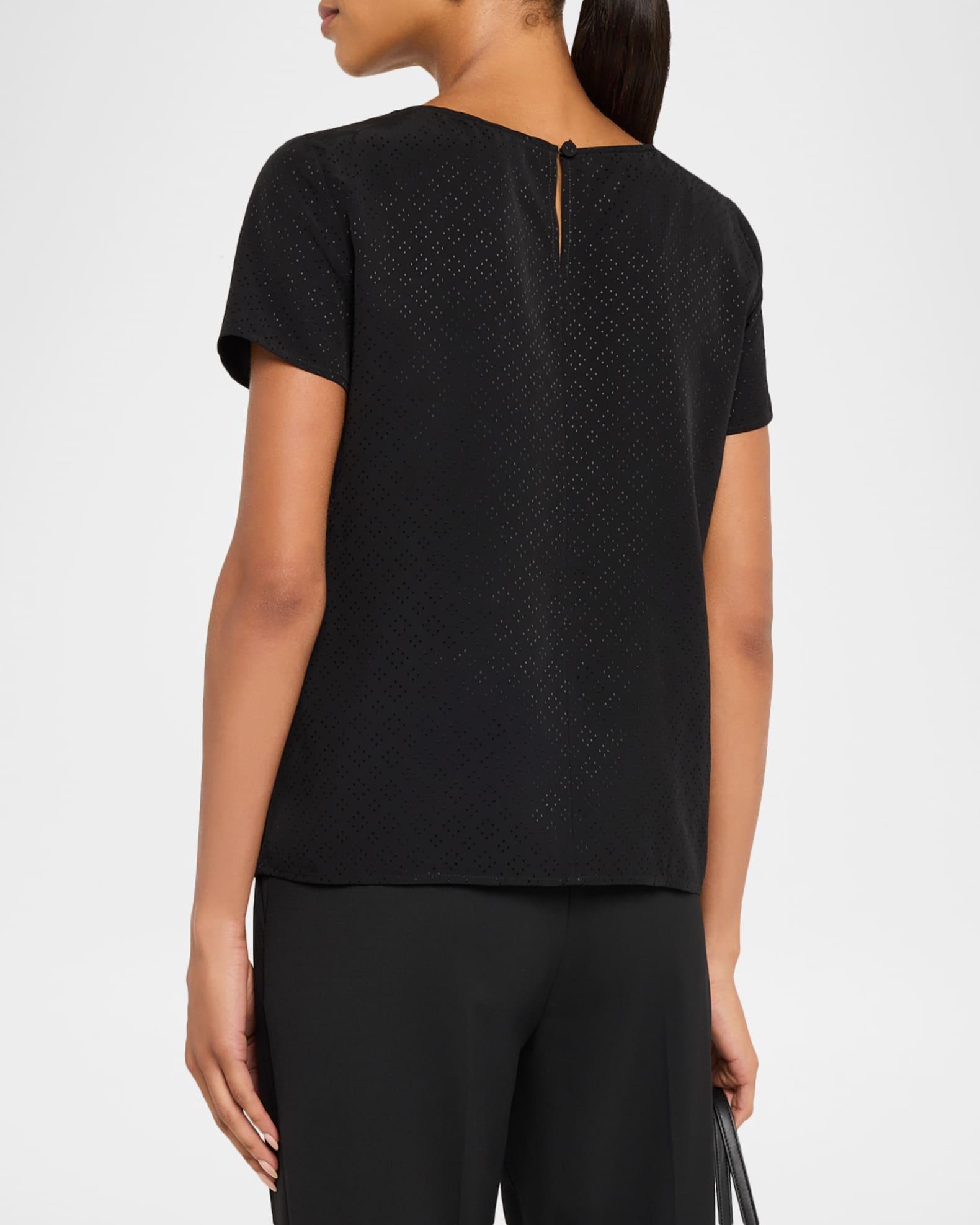 Diamond-Textured Viscose Satin Tee Product Image