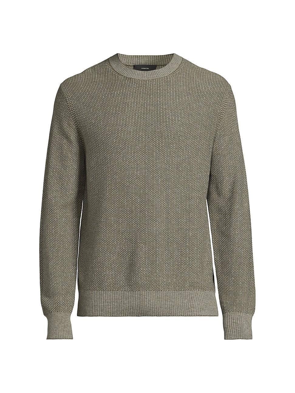 Mens Geo Jacquard Long-Sleeve Crewneck Sweater Product Image