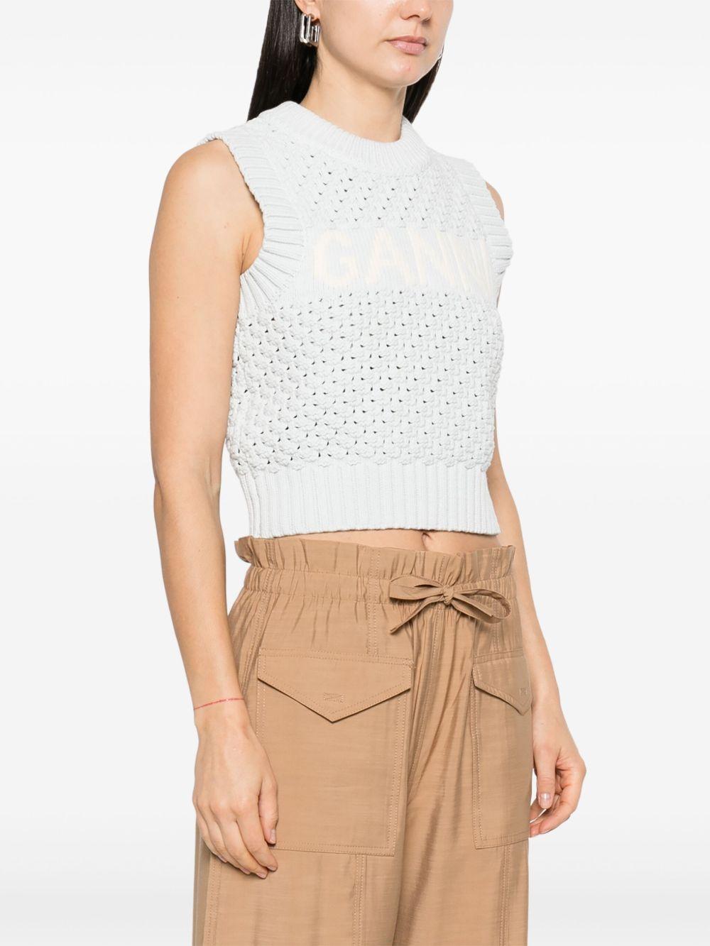 logo-intarsia vest Product Image