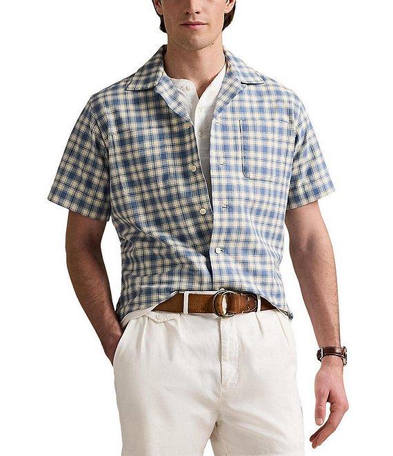 Polo Ralph Lauren Classic Fit Plaid Oxford Short Sleeve Woven Camp Workshirt Product Image