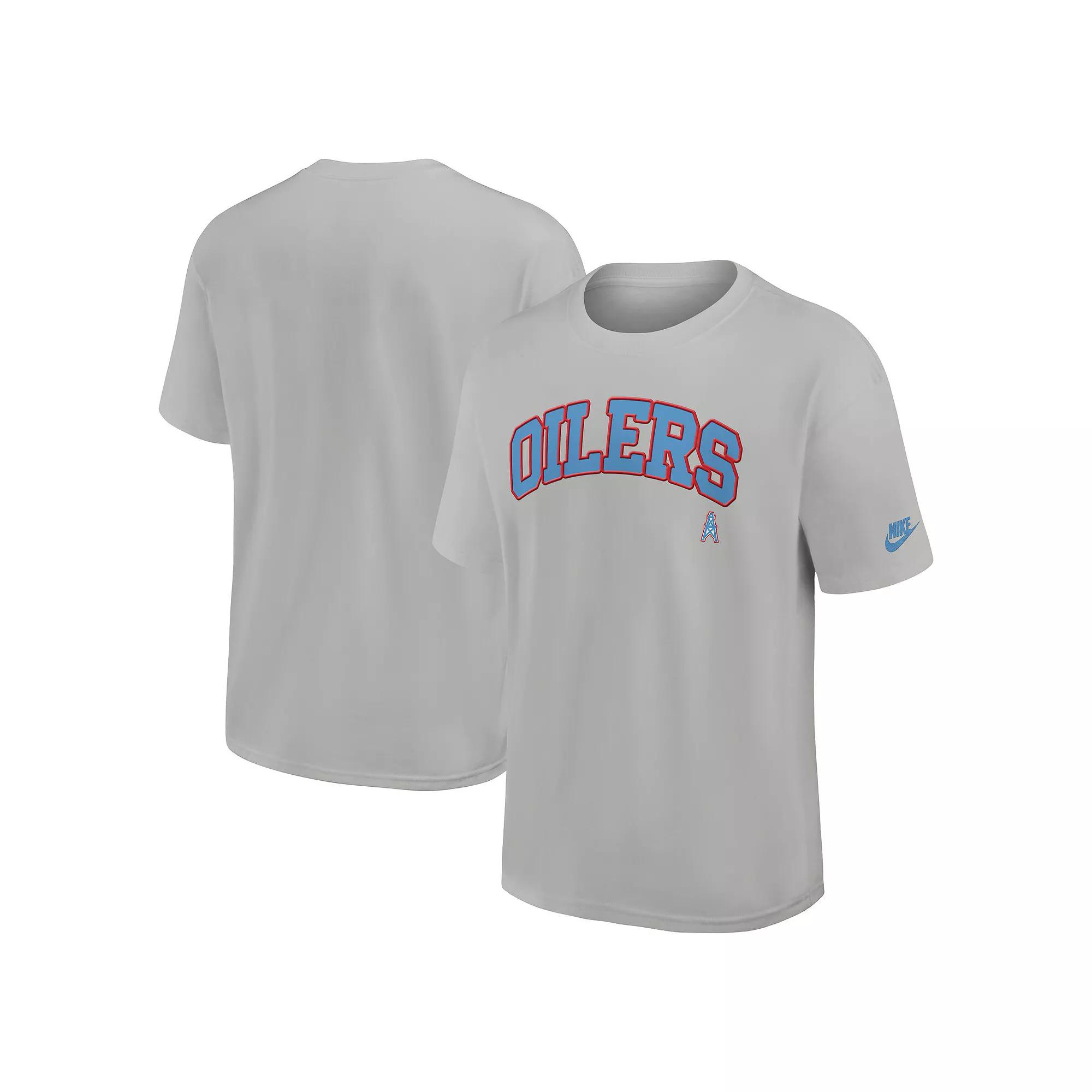 Men's Nike Gray Houston Oilers Rewind Statement Max90 T-Shirt,  Product Image