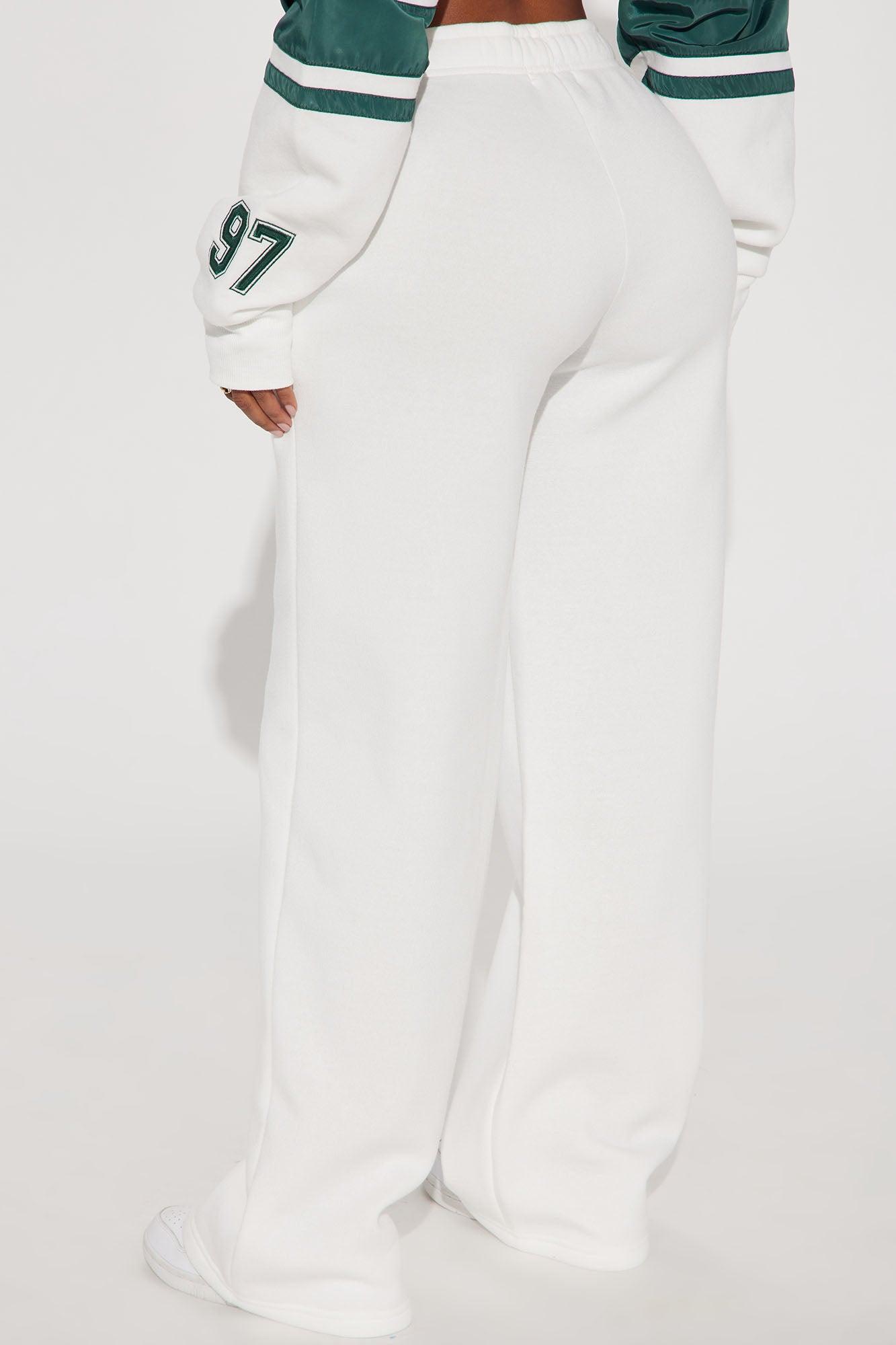 California Dreaming Athletic Wide Leg Pant - White Product Image