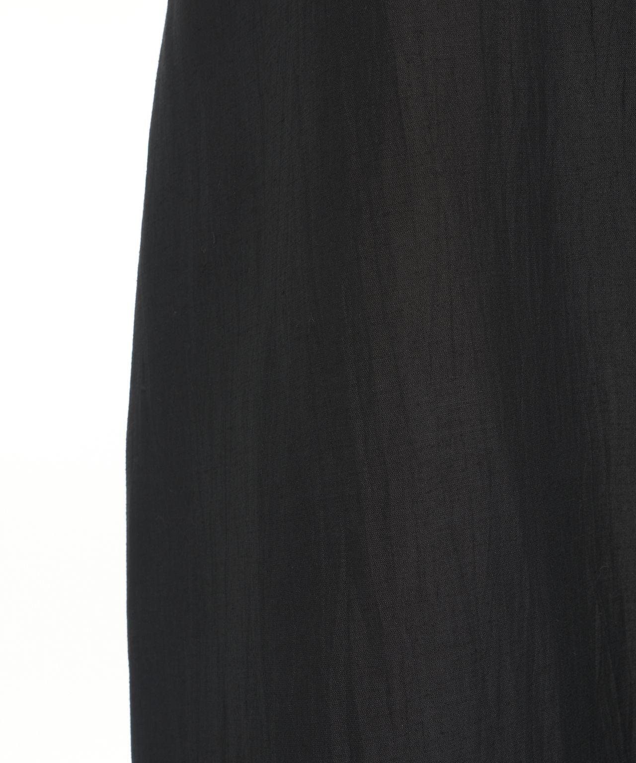 Asymmetrical maxi dress in linen Product Image