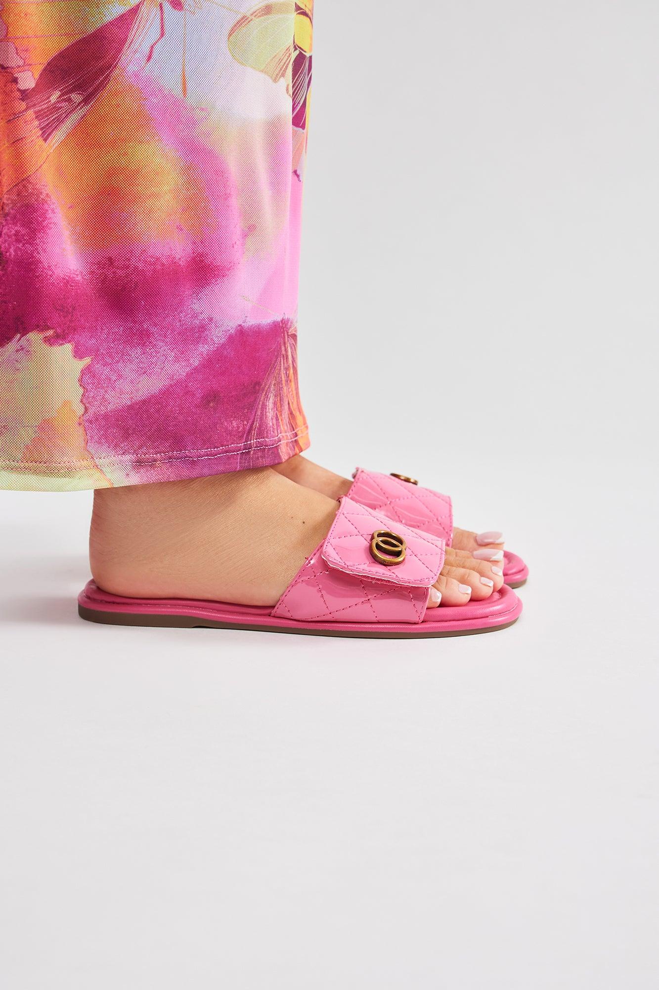 Tyra Flat Sandals - Pink Product Image