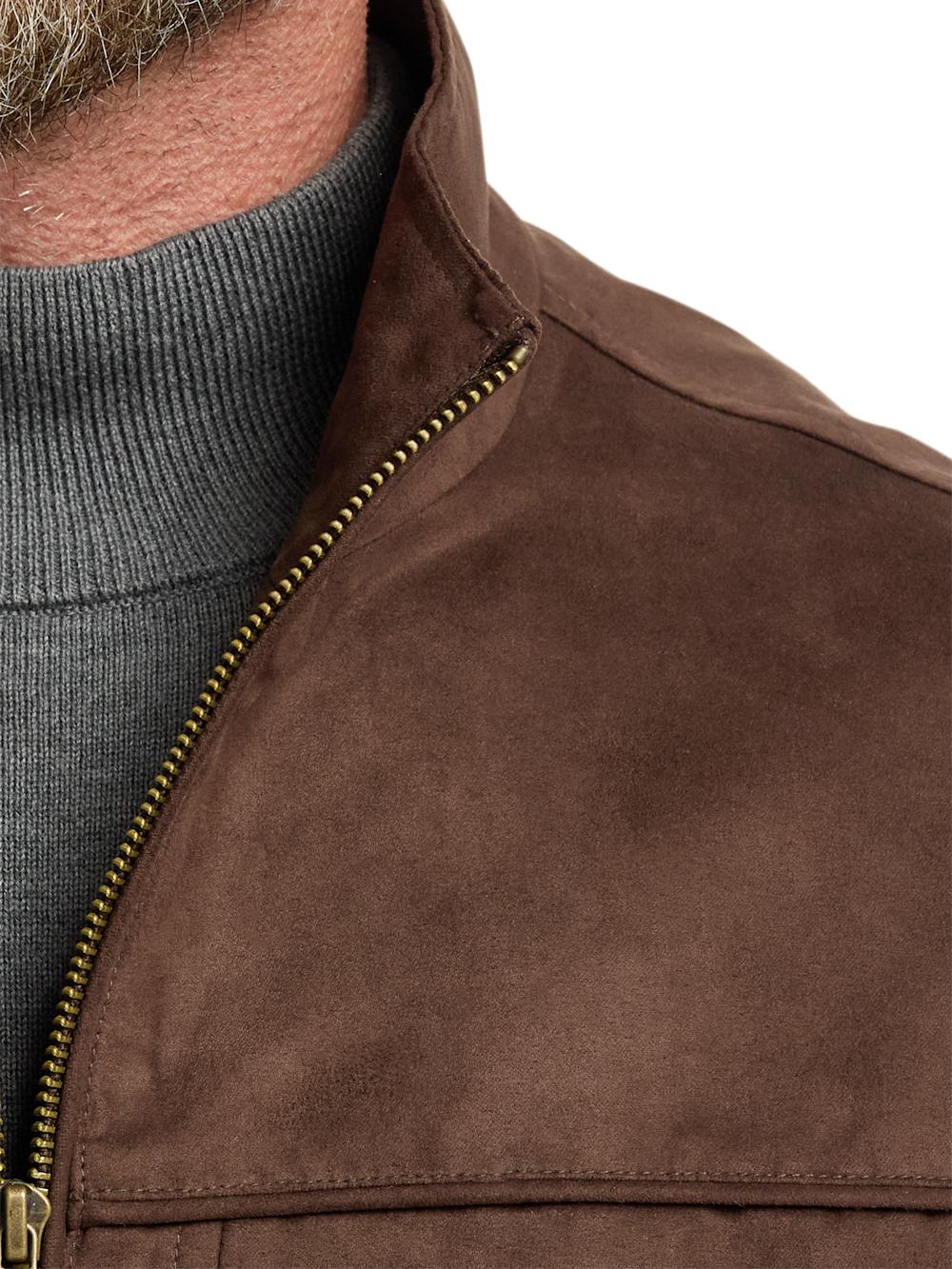 Microsuede Vest - Brown Product Image
