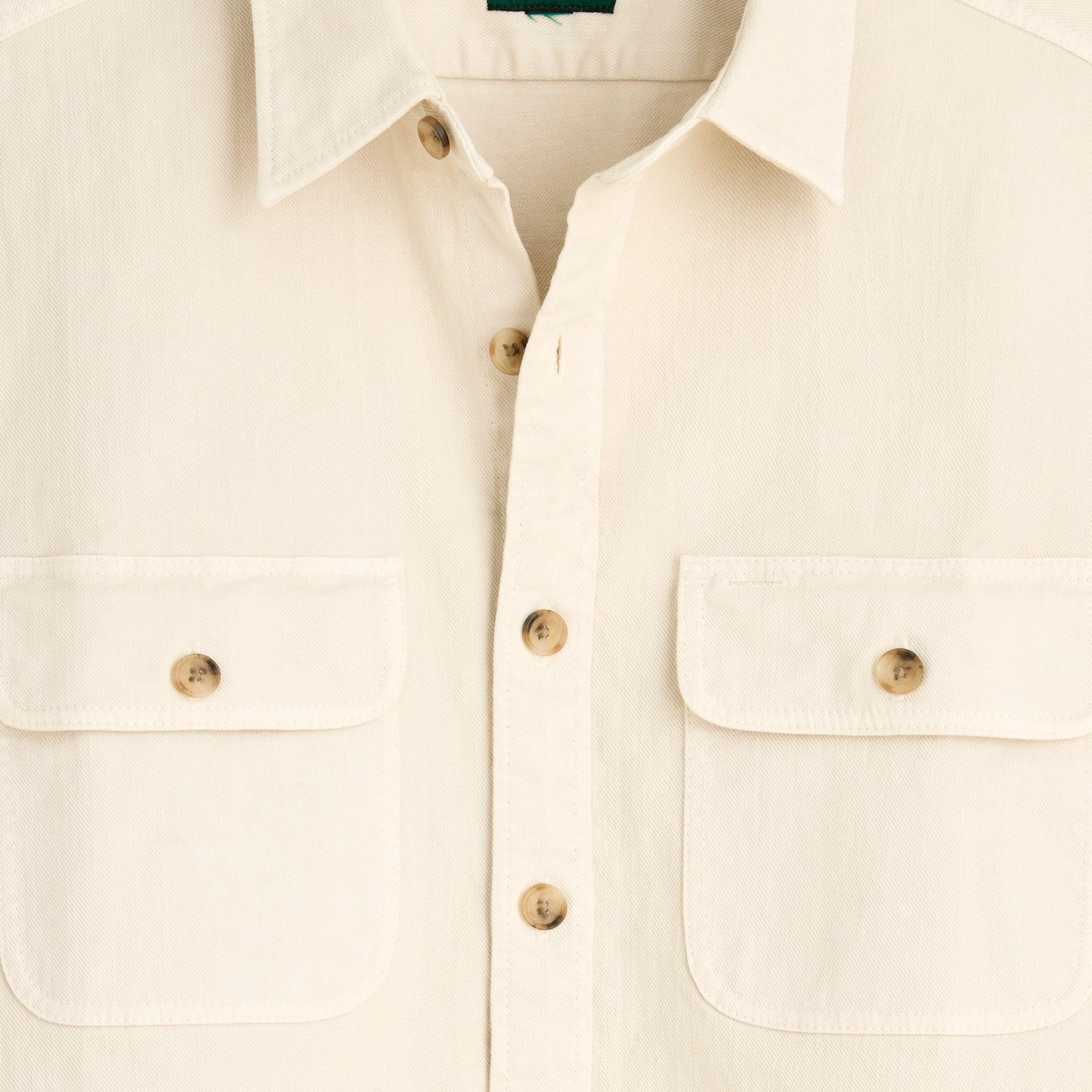Garment-dyed twill overshirt Product Image
