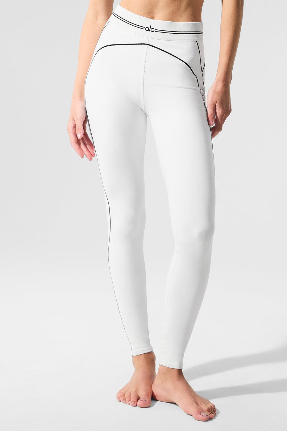 Airbrush High-Waist Heart Throb Legging - White/Black Product Image