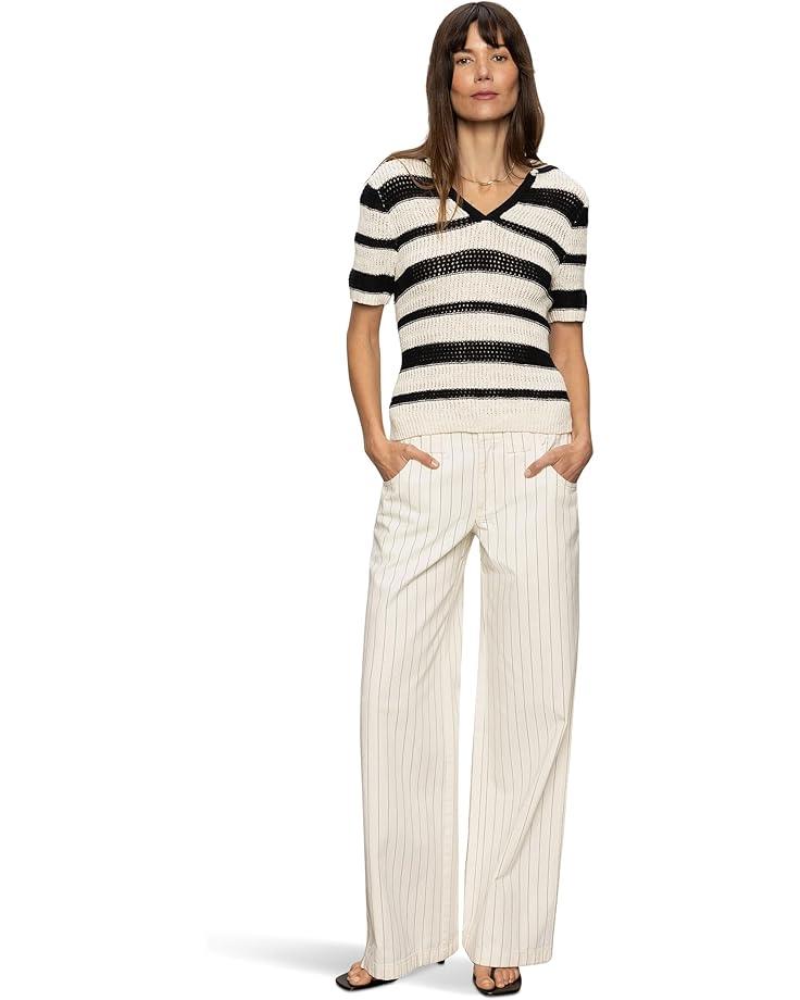 Rosanna Striped Puff Sleeve Sweater Product Image