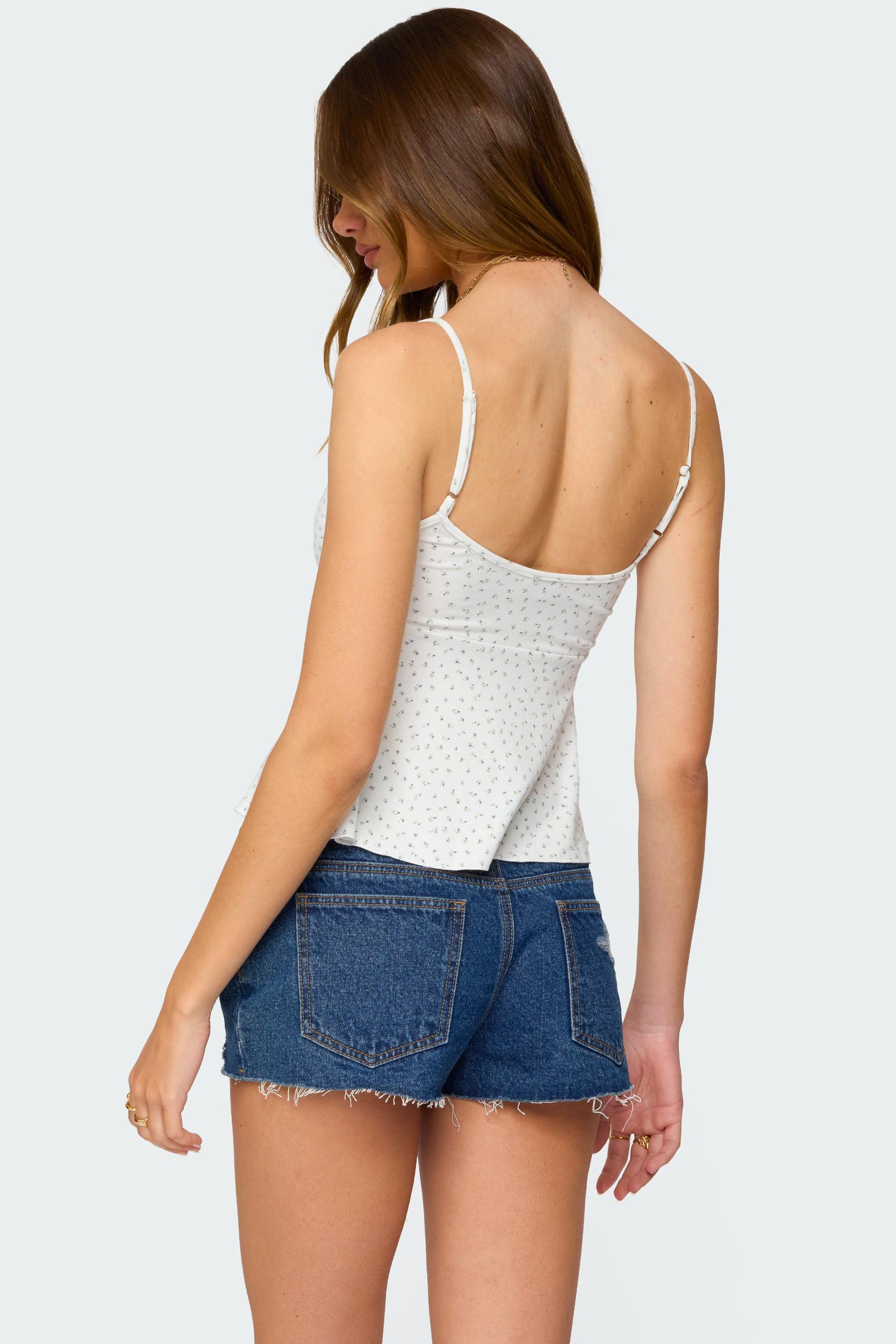 Kelli Floral Babydoll Tank Top Product Image