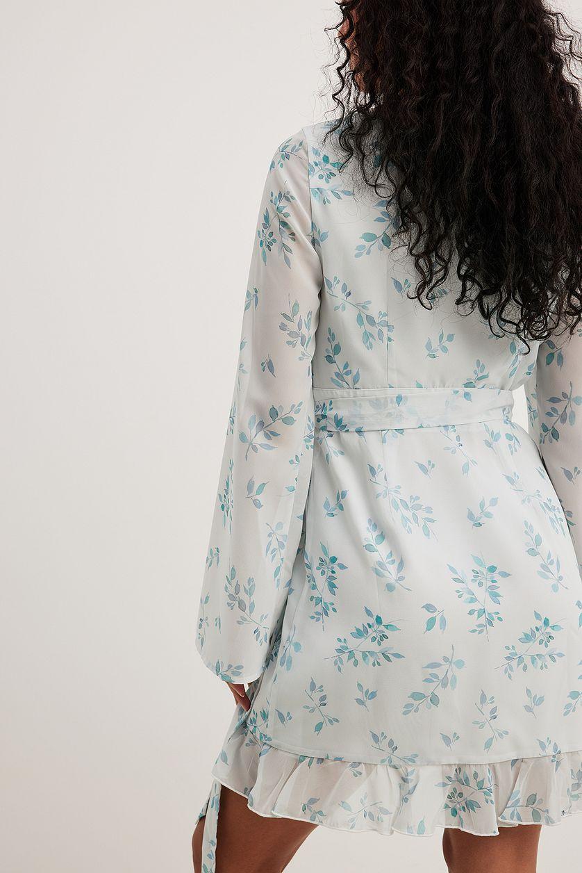 Overlap Tie Waist Mini Dress Product Image