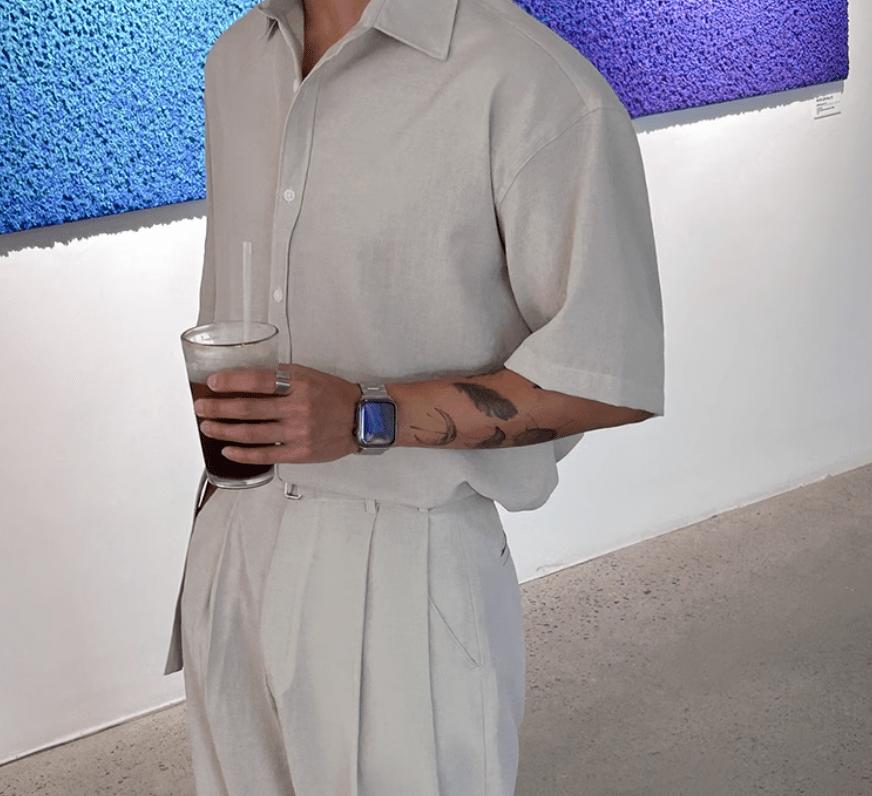 RT No. 11712 CASUAL SHIRT & PLEATED STRAIGHT PANTS Product Image