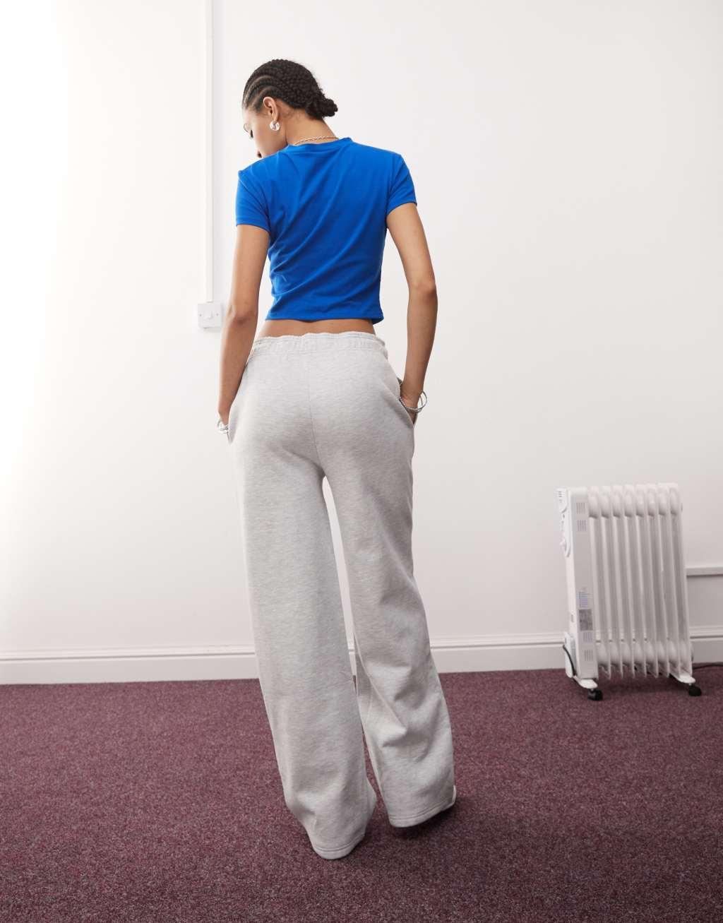 COLLUSION relaxed straight leg sweatpants in gray heather Product Image