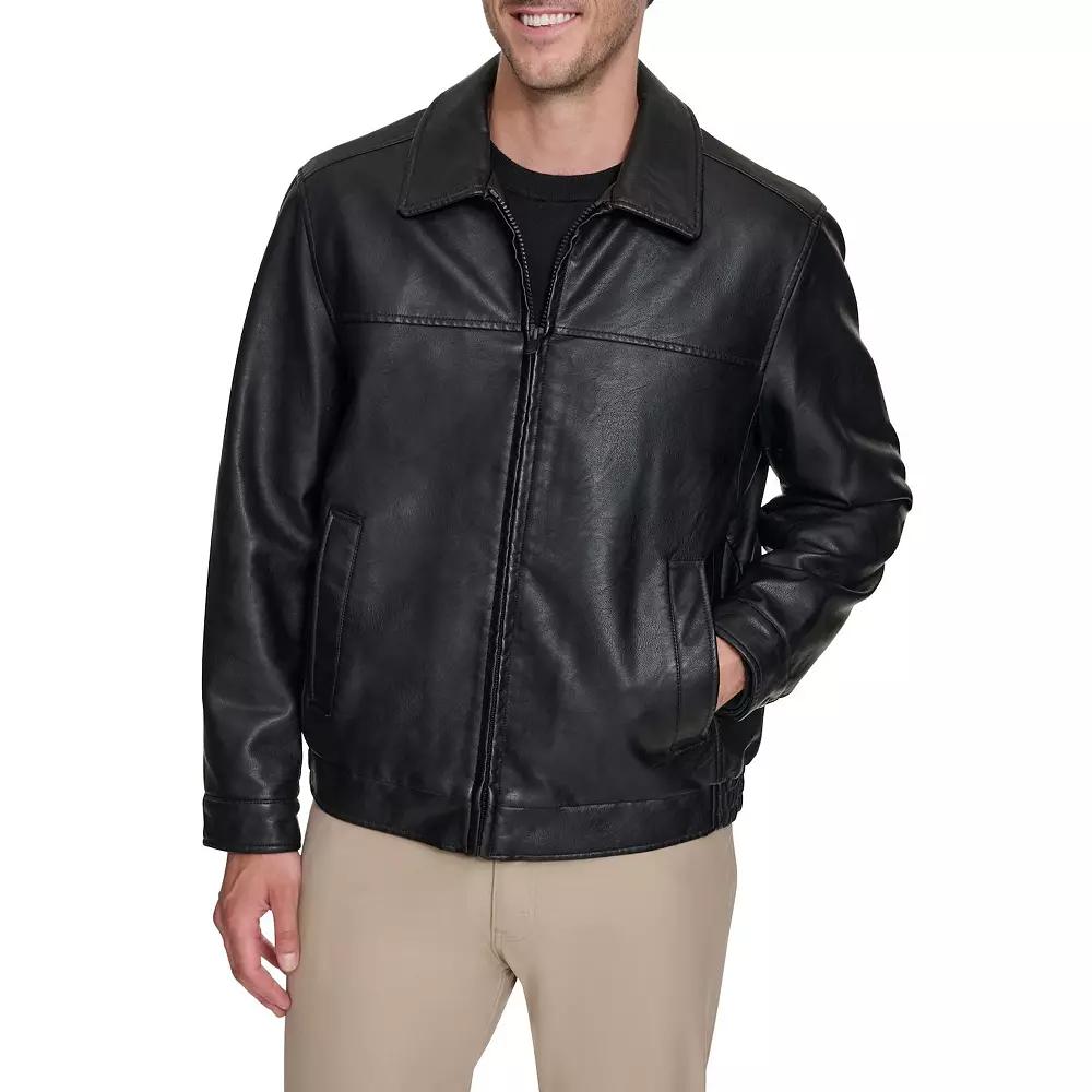 Big & Tall Dockers® Faux Leather James Dean Bomber Jacket, Men's,  Product Image