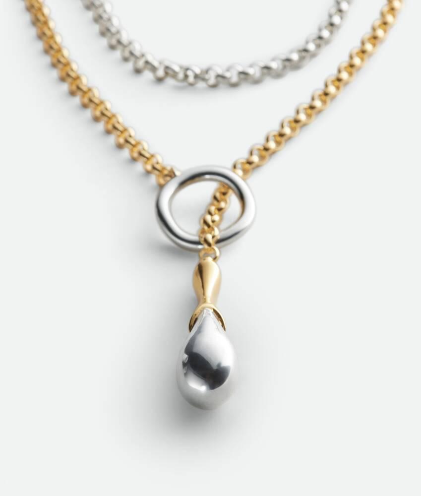 Women's Drop Chain Necklace in Silver/yellow gold Product Image